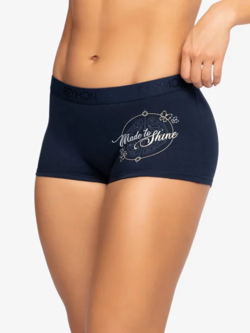 Boxer mujer tiro alto azul oscuro