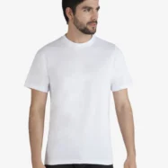 Camiseta blanca cuello redondo