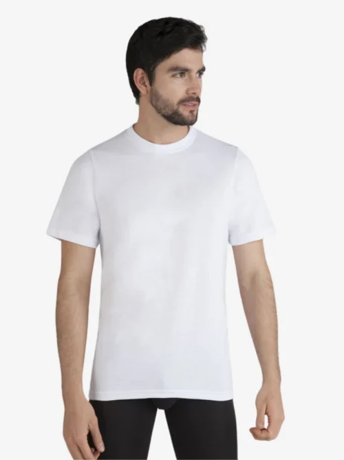 Camiseta blanca cuello redondo