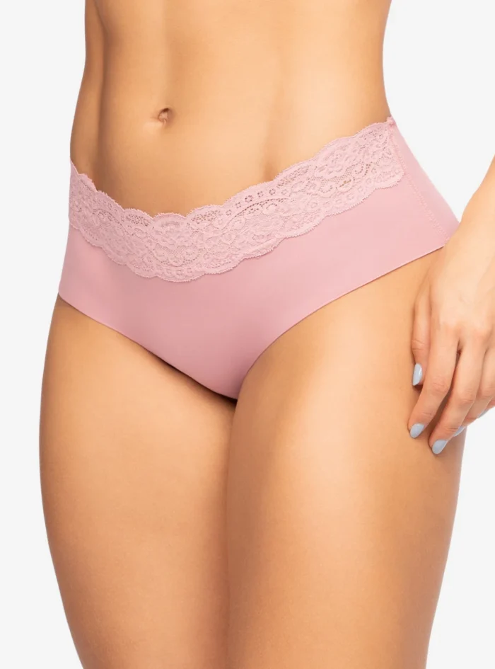 Panty cachetero rosa en microfibra