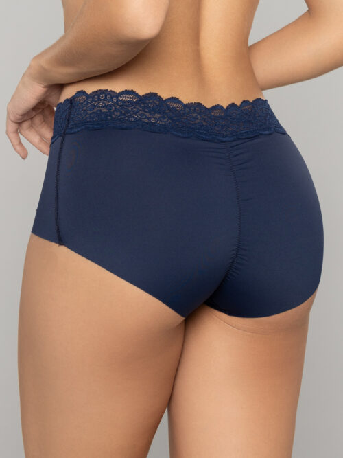 Panty Tiro alto con Encaje y Efecto Levanta Cola en Microfibra Ref. 8070
