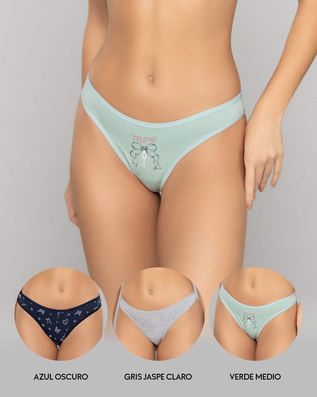 Tanga brasilera PAQUETE x3 en algodón Ref. 9203 - Image 6