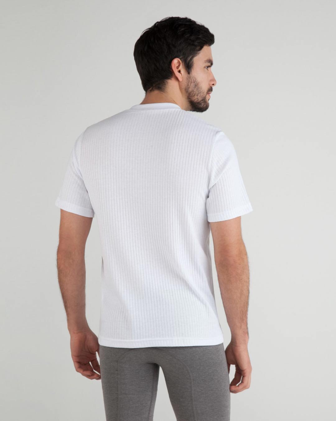 Camiseta Interior Hombre Acanalada Cuello V Manga Corta PAT PRIMO Ref. 19206 - Image 3